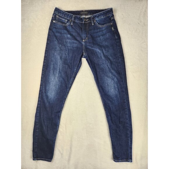 Silver Jeans Mazy Skinny Denim Womens Size 30"x29" Blue - Picture 1 of 13